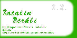 katalin merkli business card